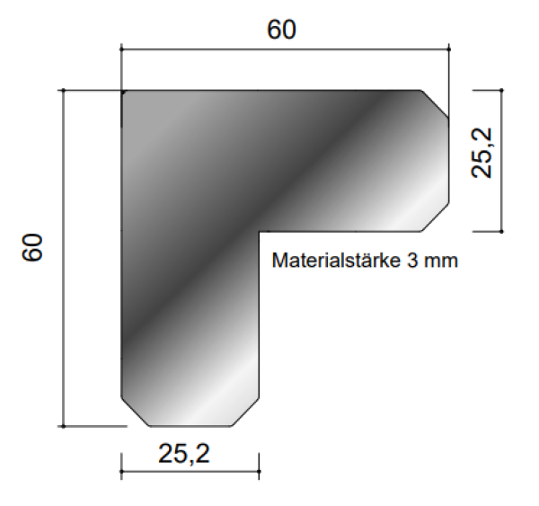 Eckverbinder oben